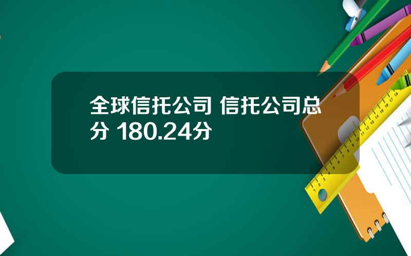 全球信托公司 信托公司总分 180.24分